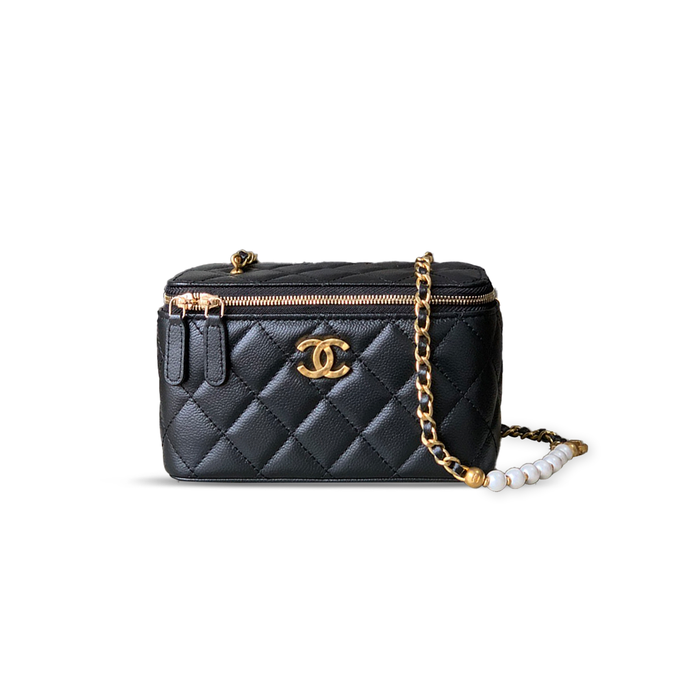 CHANEL LONG VANITY CASE WITH CHAIN 203740 (17*10*8cm)